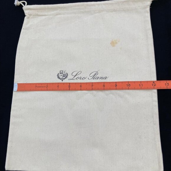 Loro Piana Dust Bag Cream Drawstring Wallet Shoe Storage Cover 15x12 - Picture 8 of 9